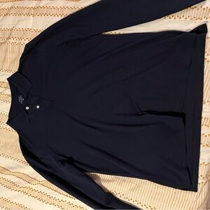 Navy Express Long Sleeve Polo Shirt